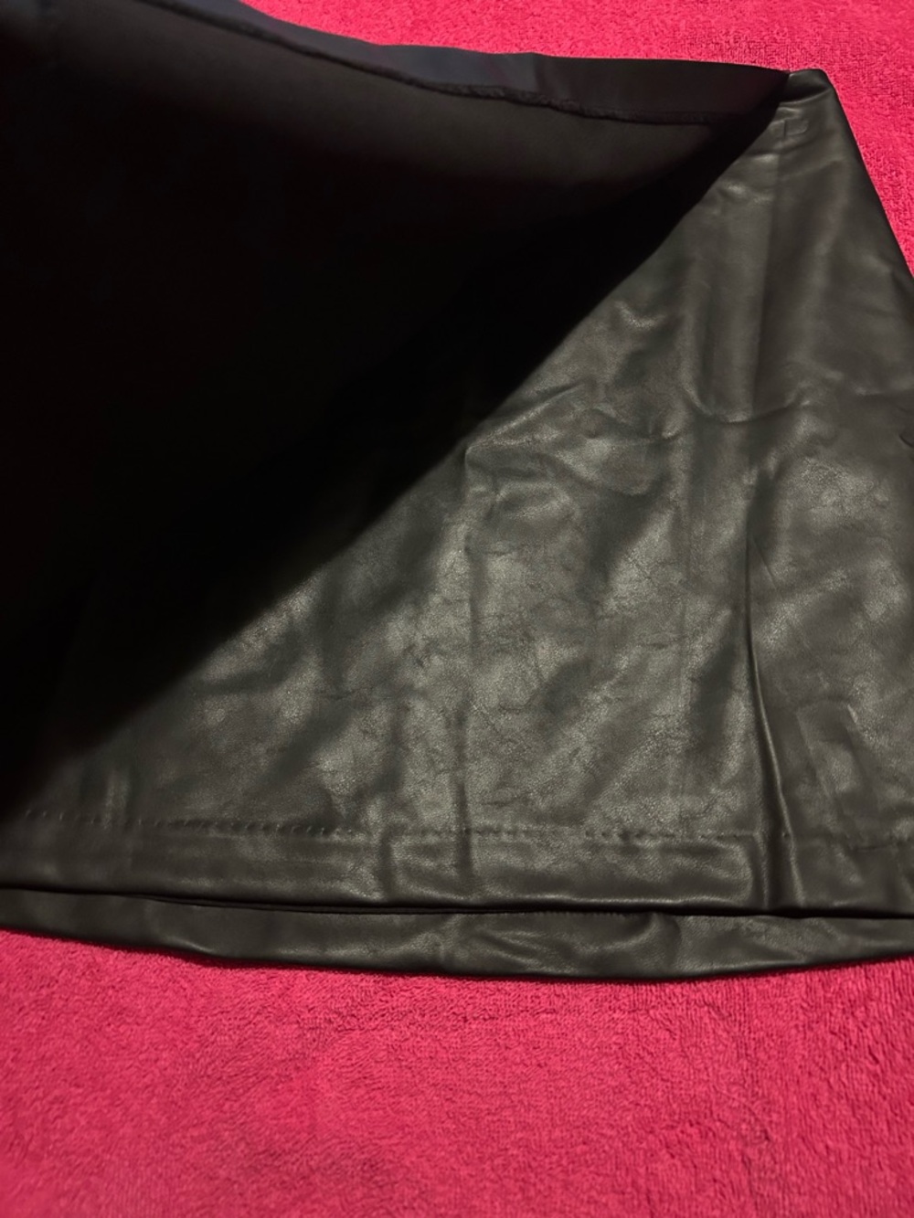 Old Navy Black Faux Leather Wrap-Front Mini Skirt - Picture 3 of 7